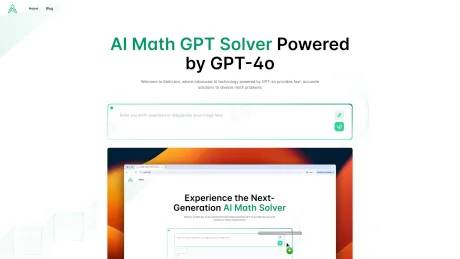 AI Math GPT Solver Online Powered by GPT-4o | Math Bot screenshot